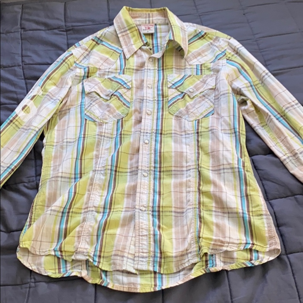 True religion button down casual shirt
